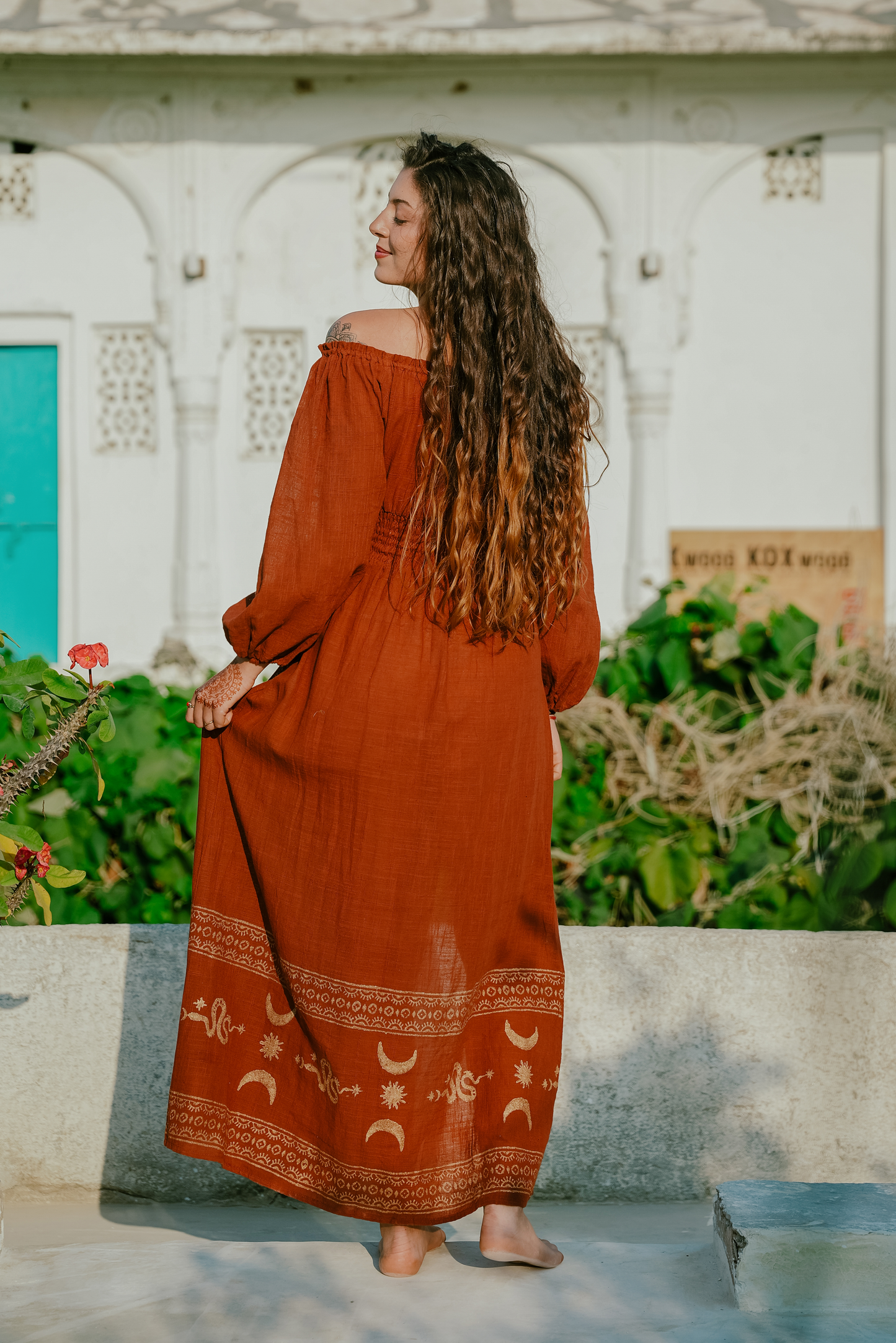 Serpentina dress| festival jurk | Terracotta |