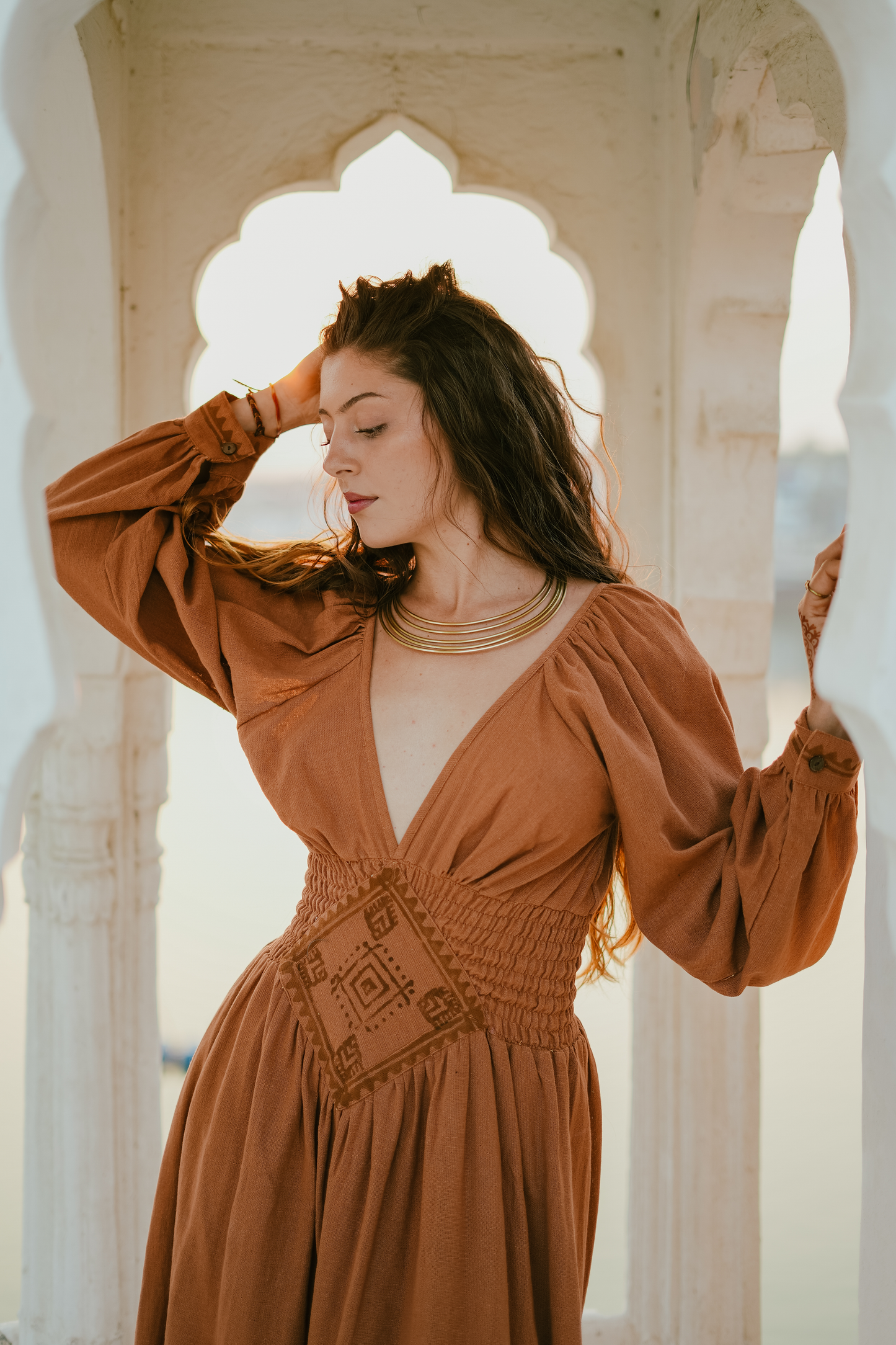 Devée dress | ceremonie jurk | Terracotta|