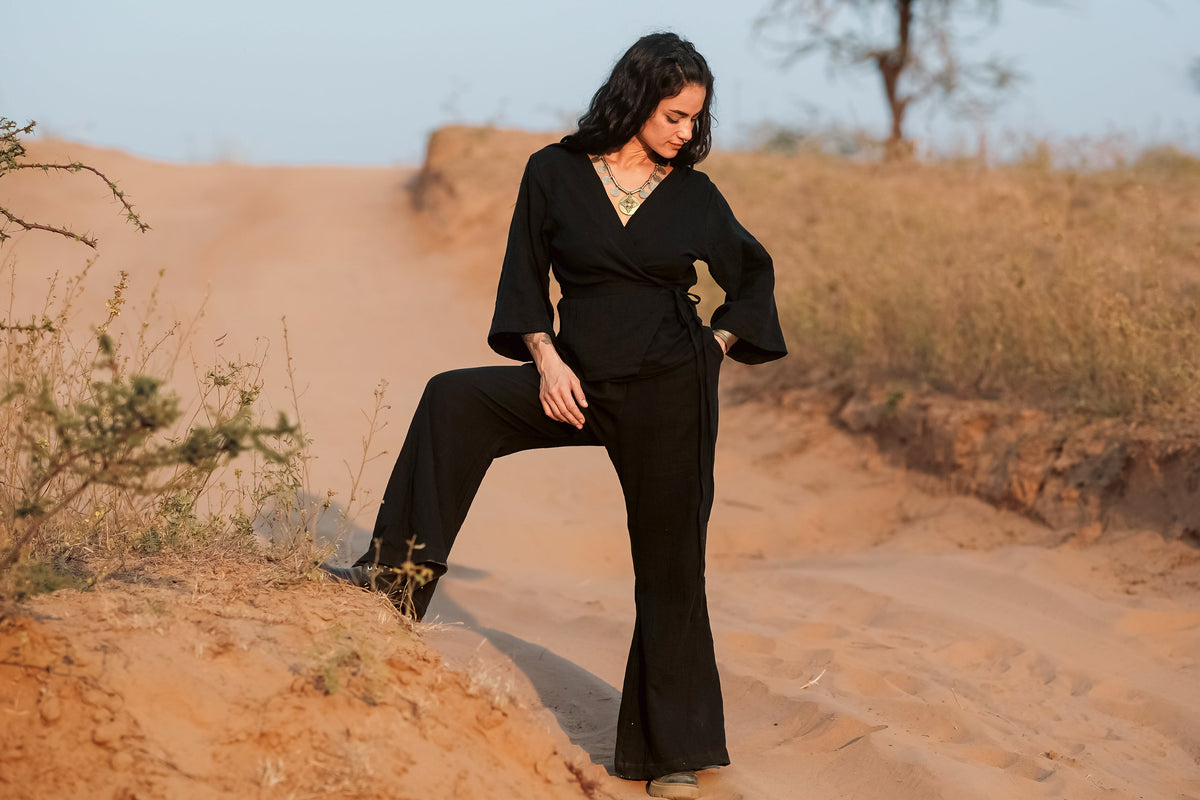 Desert Flow Set | Double Gauze Cotton Kimono & Pants