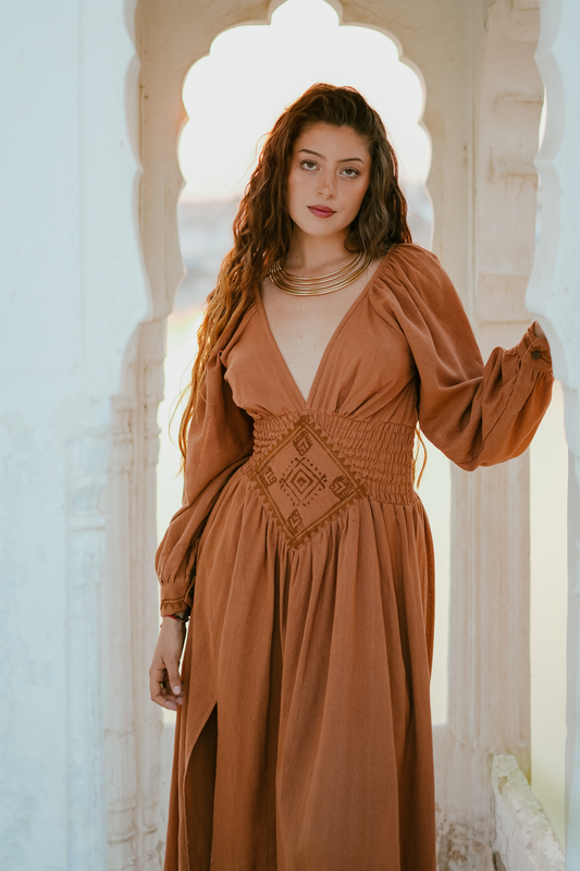 Devée dress | ceremonie jurk | Terracotta|