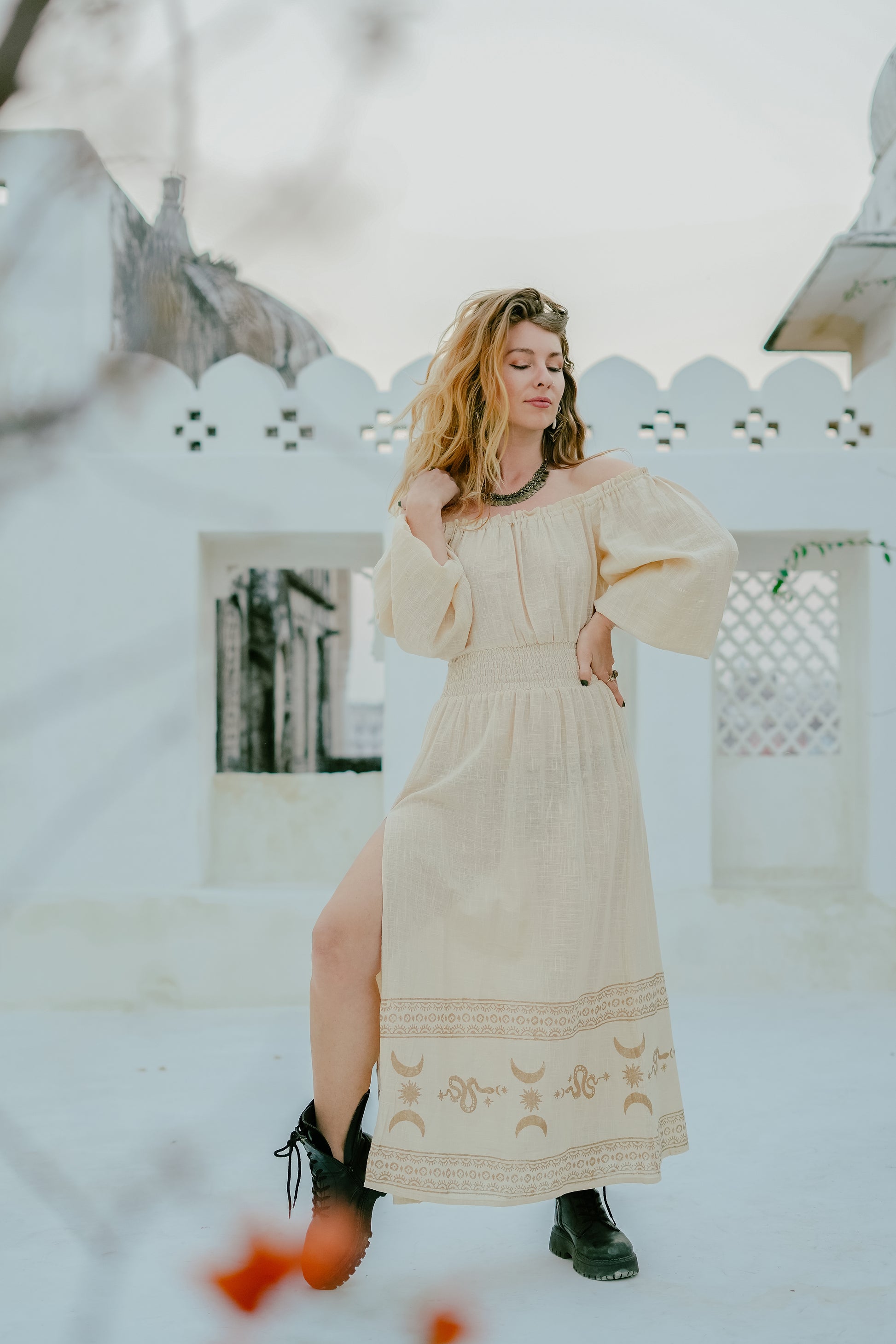 Wrap Dress Terracotta Terracotta Jurk Serpentina Dress| Festival Jurk Wit Matangi Dreams Wrap Dress Terracotta Terracotta Jurk Serpentina Dress| Festival Jurk Wit Matangi Dreams