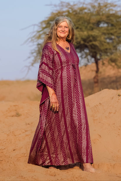 Ayla Kaftan Dress- Lange boho kaftan jurk