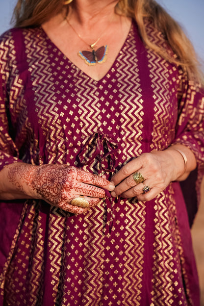 Ayla Kaftan Dress- Lange boho kaftan jurk