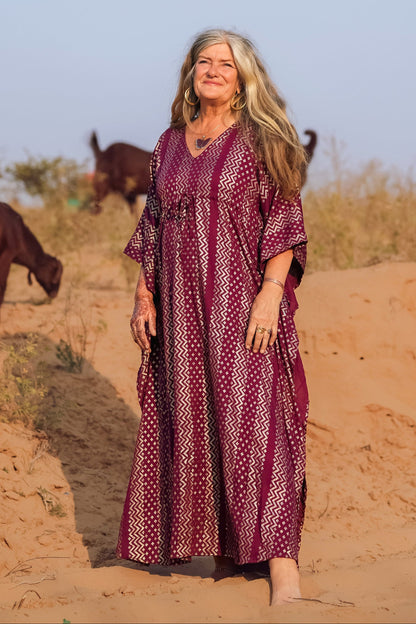 Ayla Kaftan Dress- Lange boho kaftan jurk
