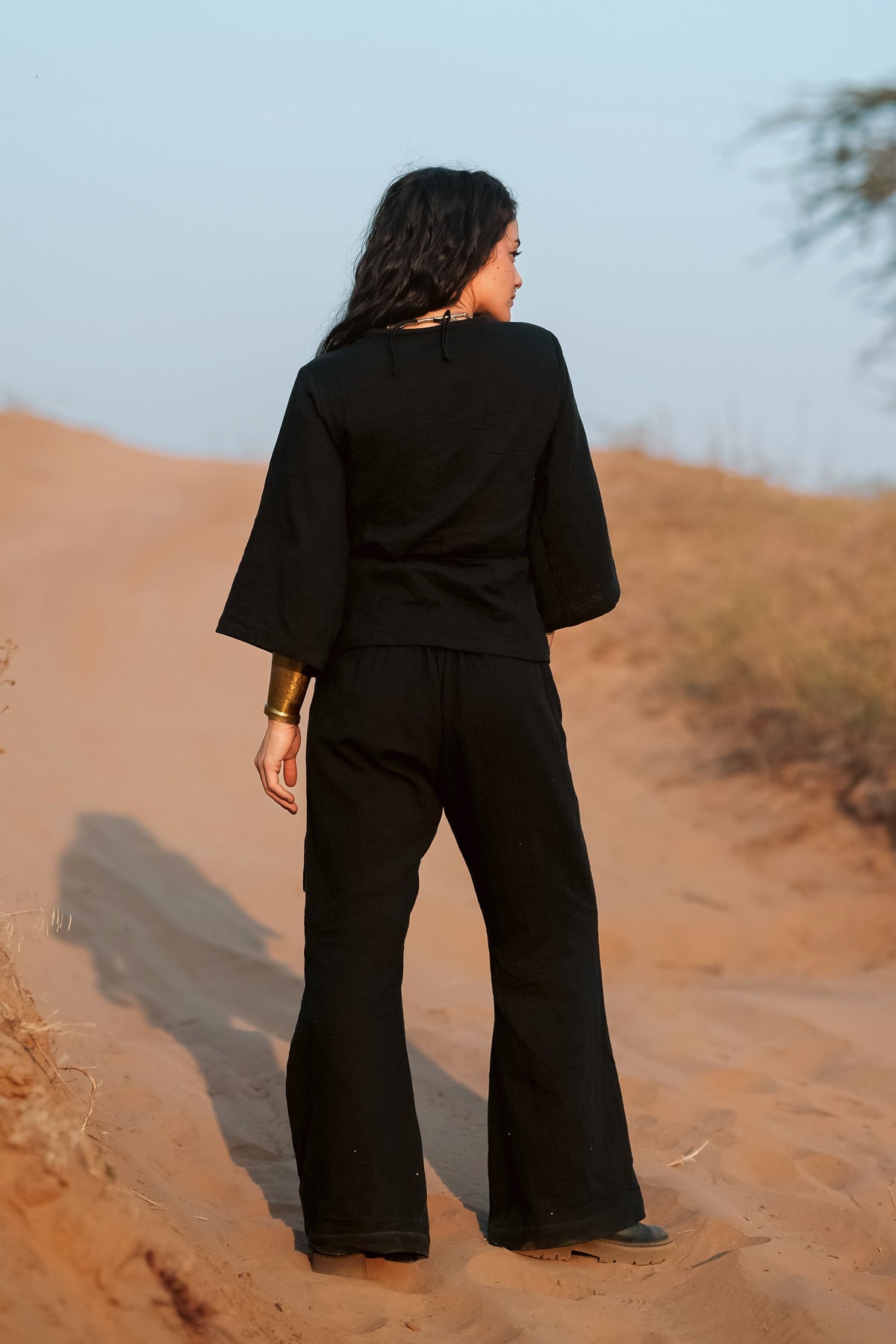 Desert Flow Set | Double Gauze Cotton Kimono & Pants