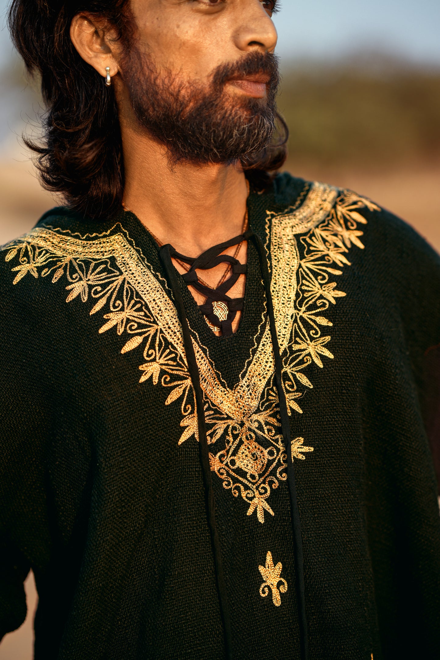 Ravi Hoodie | Bohemian Festival Hoodie met Borduursels