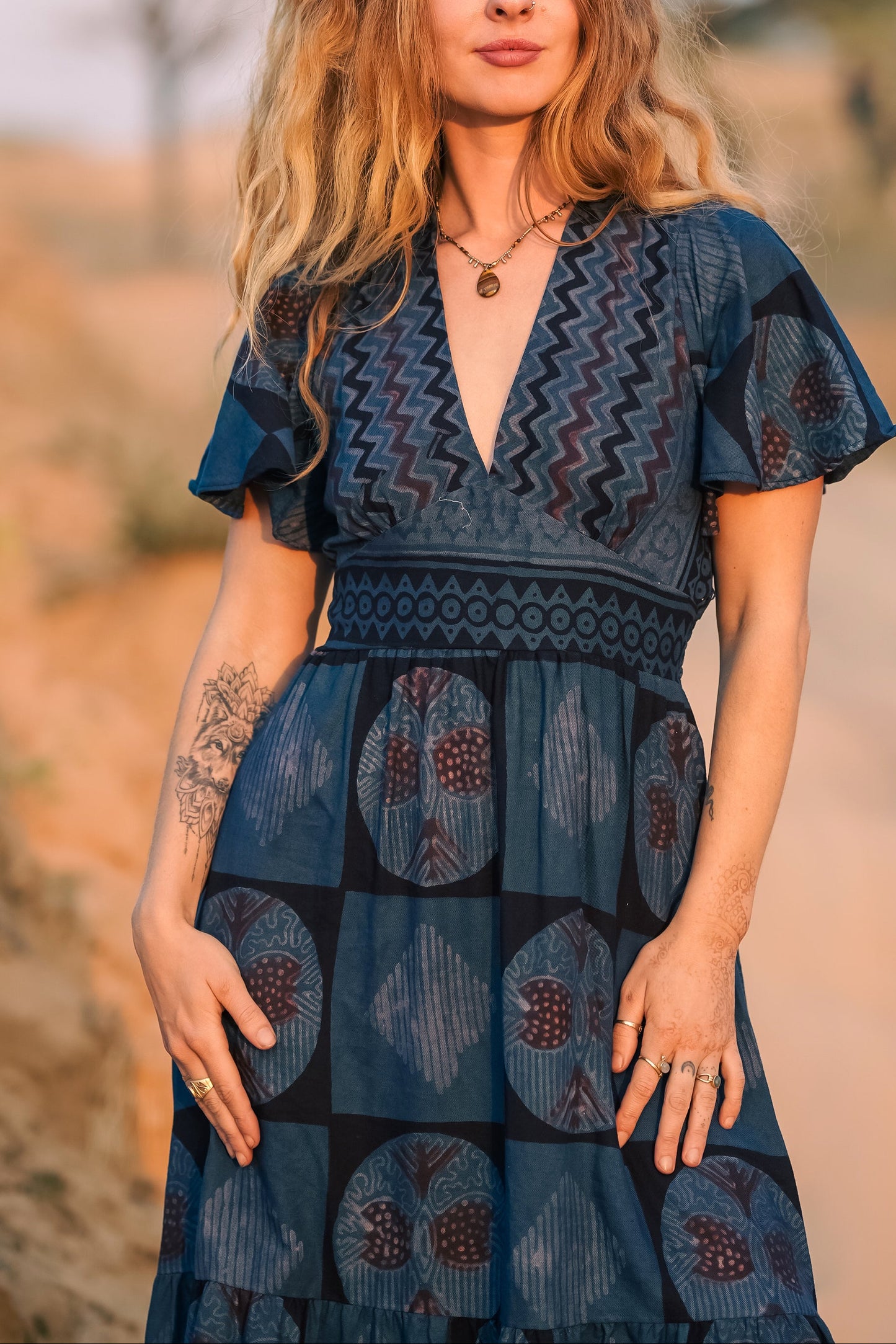Indigo Moon Dress – Hand dyed indigo maxi dress