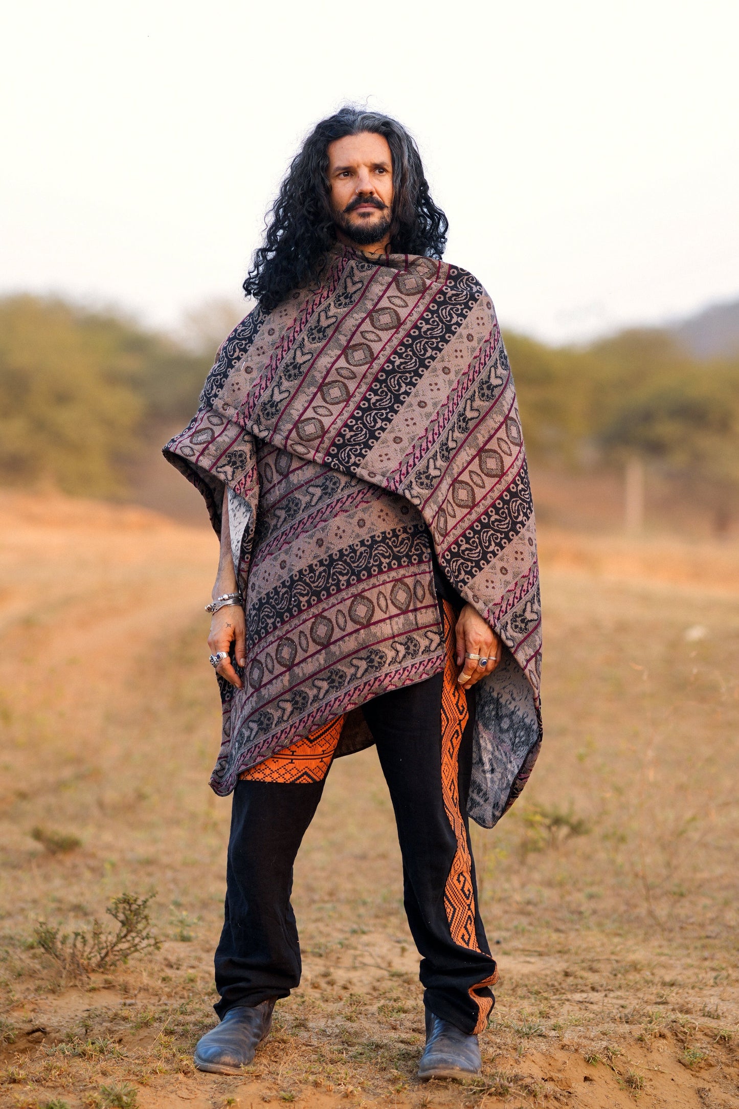 Aravalli Shawl – Bohemian Festival Omslagdoek met Franjes