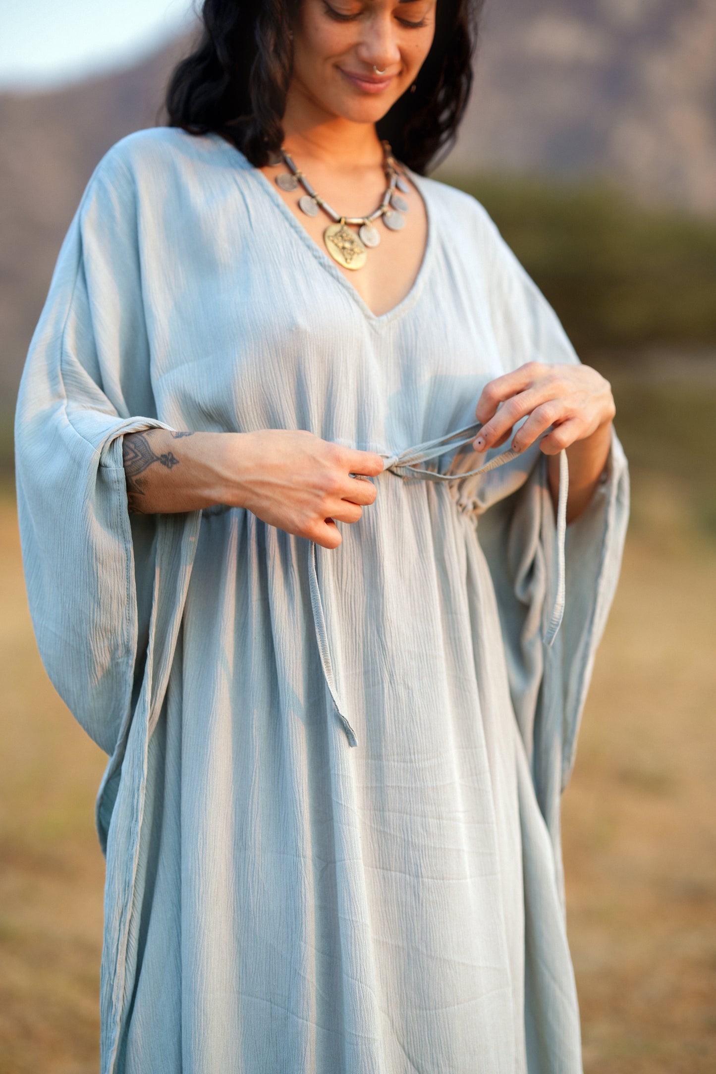 Ayla Kaftan Dress- Lange boho kaftan jurk
