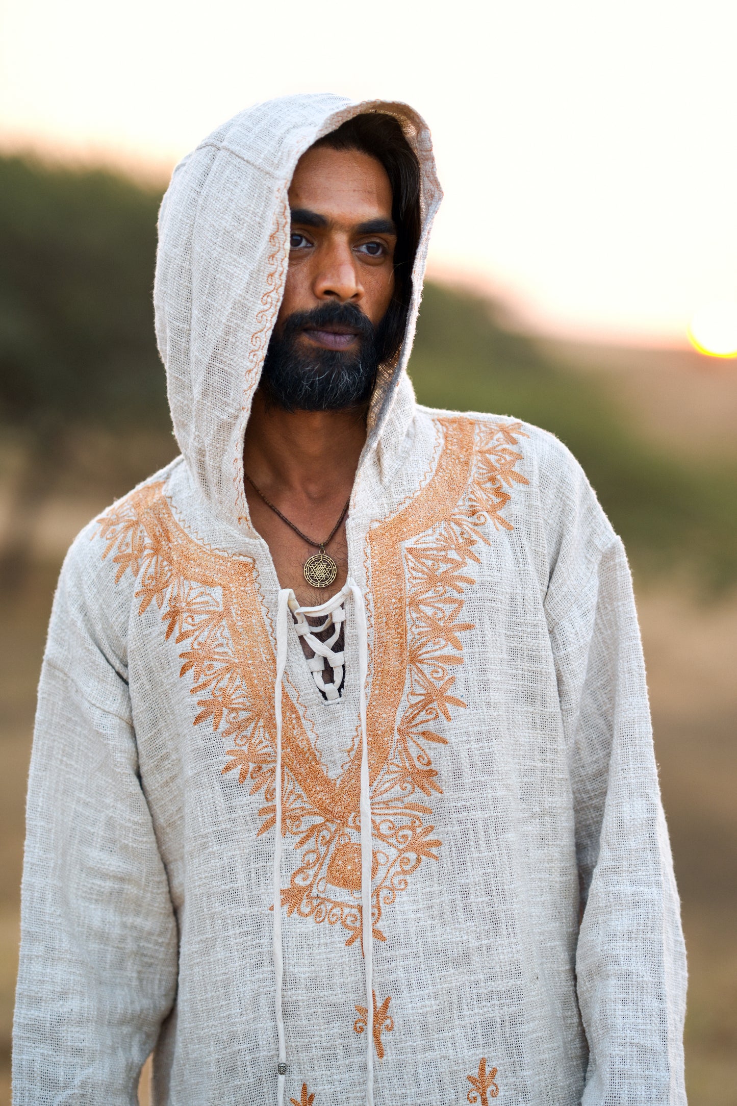 Ravi Hoodie | Bohemian Festival Hoodie met Borduursels