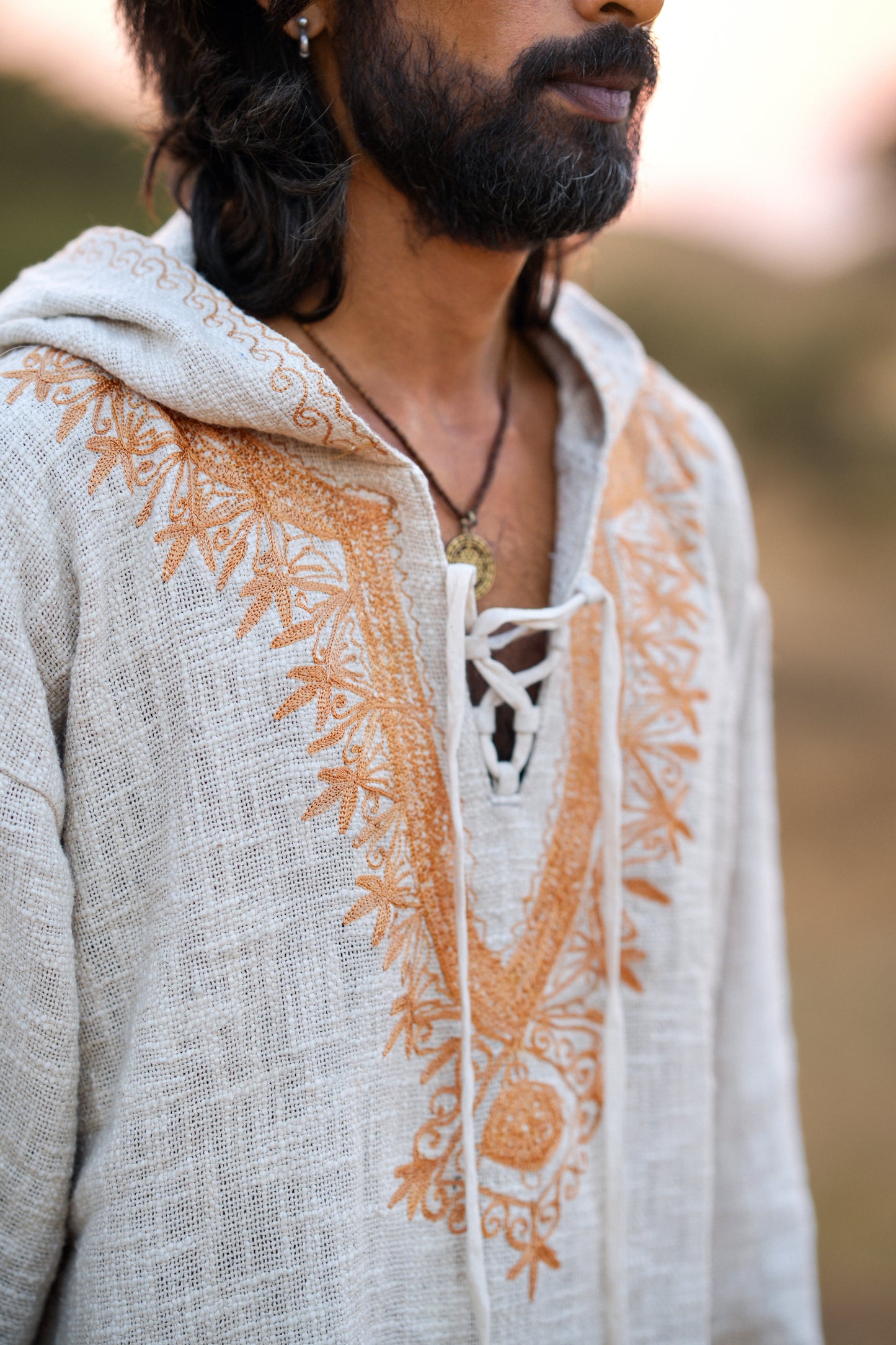Ravi Hoodie | Bohemian Festival Hoodie met Borduursels